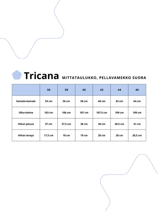 Tricana suomalainen pellavamekko farkunsininen