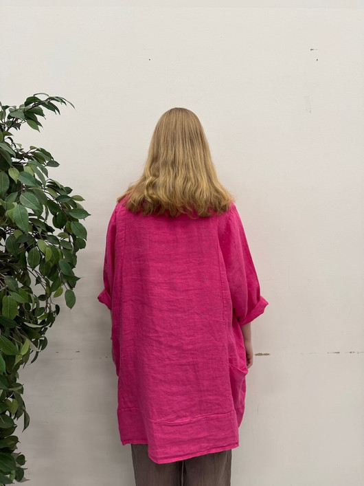 Venla pellavatunika pinkki