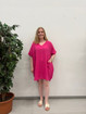 Vuokko pellavatunika pinkki
