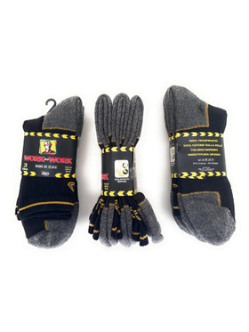 Työsukat 3 pack musta 39-46