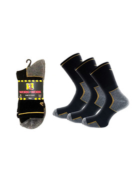 Työsukat 3 pack musta 39-46