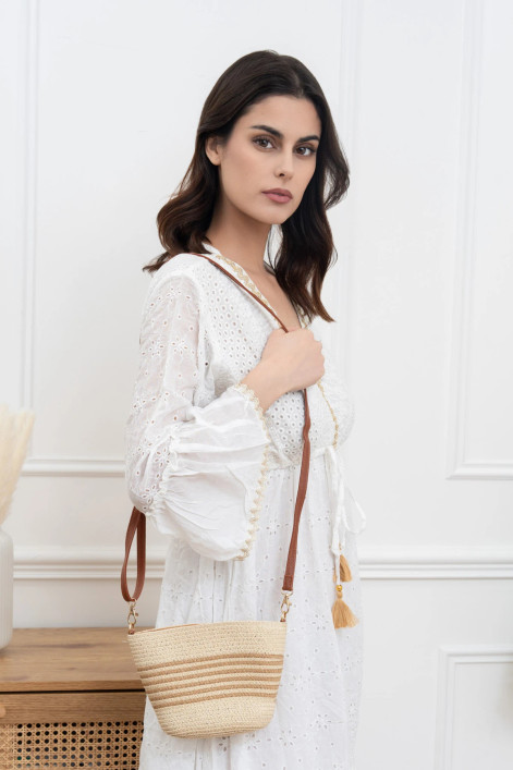 Olkikassi crossbody pieni beige