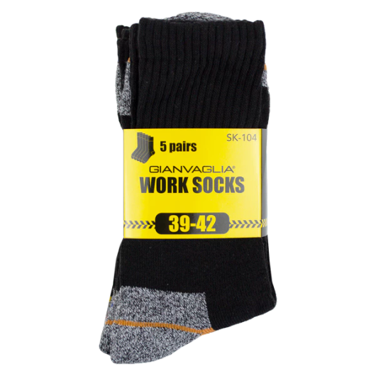 Gianvaglia työsukat 5 pack musta 39-42