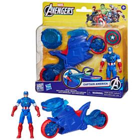 Avengers Captain America Turbo Cycle & Figure, 10cm