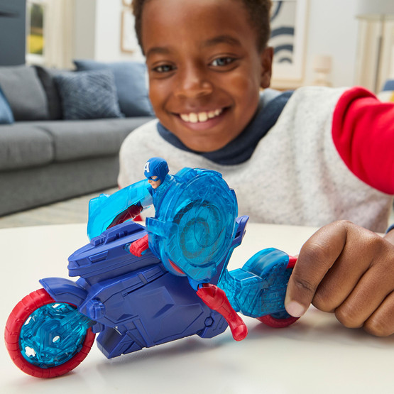 Avengers Captain America Turbo Cycle & Figure, 10cm