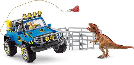 Schleich Dinosaurs Maastoajoneuvo ja aitaus 41464