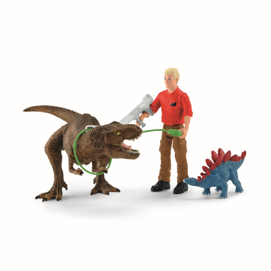 Schleich Tyrannosaurus Rexin hyökkäys 41465