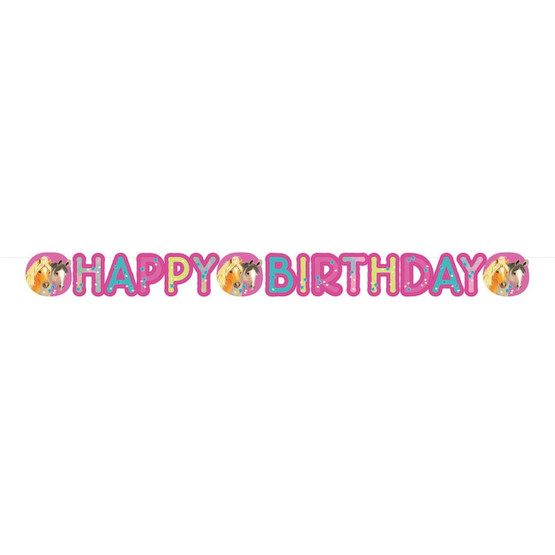 Viirinauha Happy Birthday Hevoset, 180cm