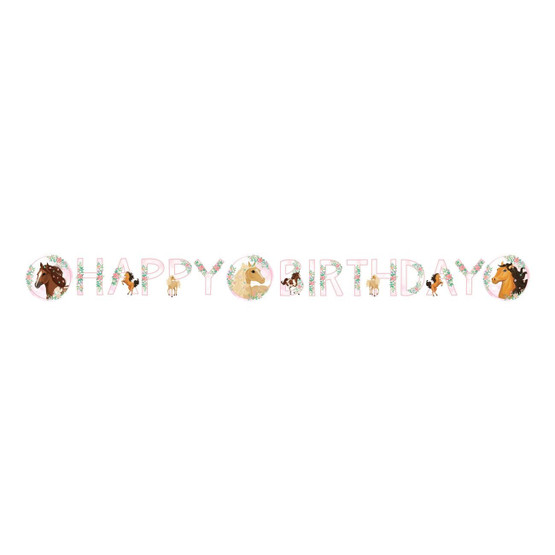 Viirinauha Happy Birthday Hevoset, 140cm