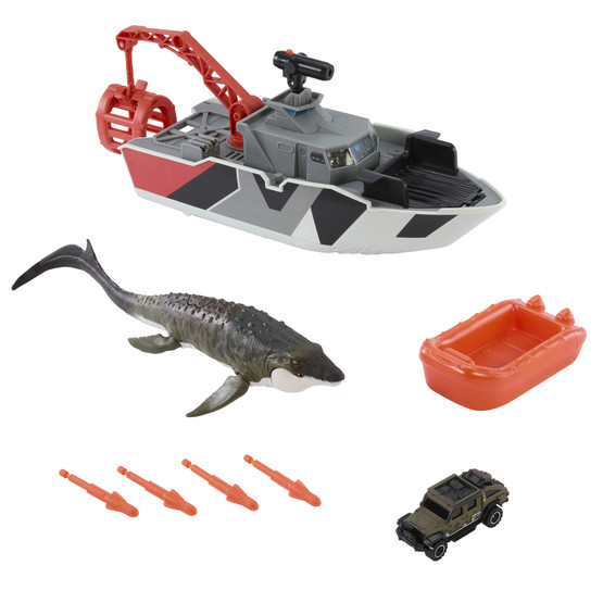 Jurassic World Rebirth Mosasaurus Rescue Boat