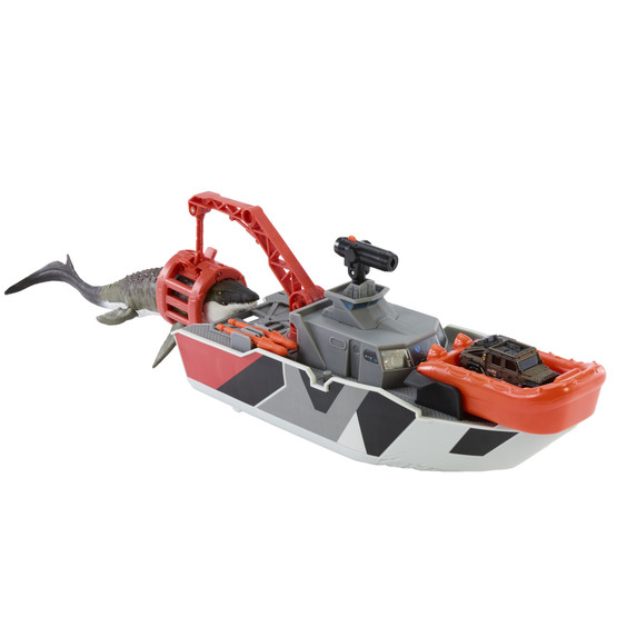 Jurassic World Rebirth Mosasaurus Rescue Boat