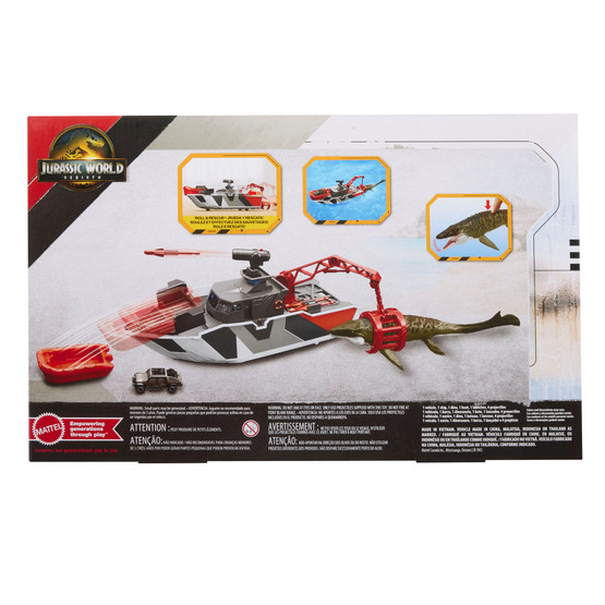 Jurassic World Rebirth Mosasaurus Rescue Boat