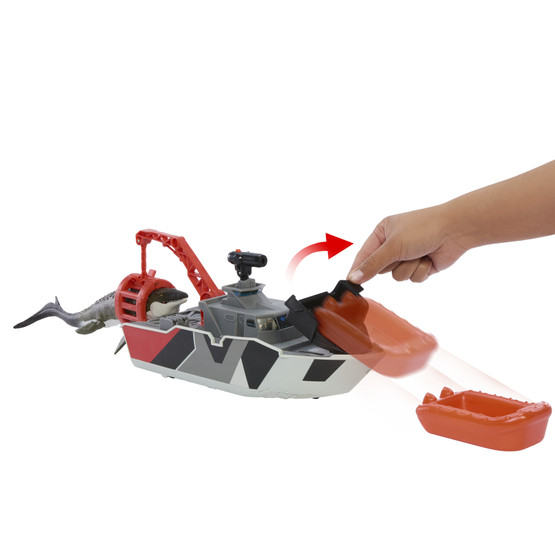 Jurassic World Rebirth Mosasaurus Rescue Boat