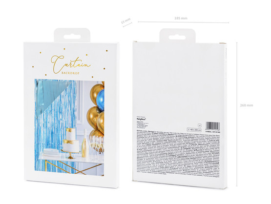 Juhlaverho Sininen, Metalli, 90x250cm