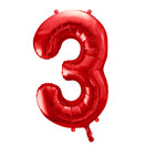 Numerofoliopallo Punainen, Metalli, 86cm