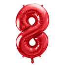 Numerofoliopallo Punainen, Metalli, 86cm