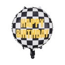 Folioilmapallo Ruutulippu, Happy Birthday, 35cm