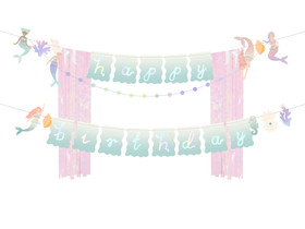 Banneri Happy Birthday, Merenneito, 130x100cm