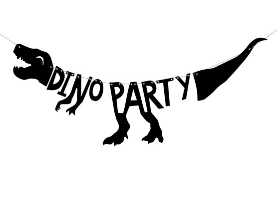 Banneri Dino Party, 20x90cm