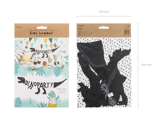 Banneri Dino Party, 20x90cm
