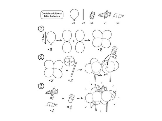 Ilmapallo Kakkukoriste Lentokone