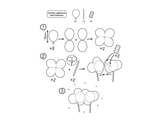 Ilmapallo Kakkukoriste Sininen