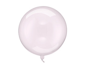 Pyöreäilmapallo, Läpinäkyvä vaaleanpunainen, 40cm