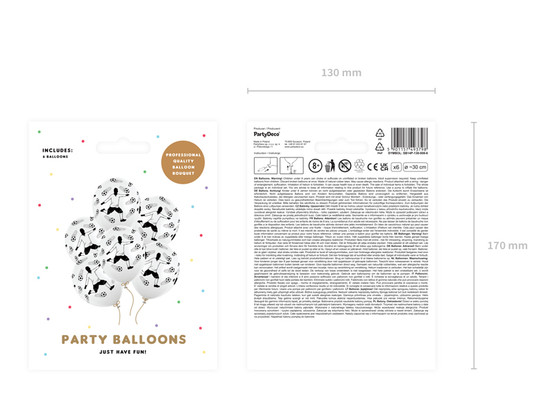 Ilmapallo Jalkapallon pelaaja, 30cm, 6kpl