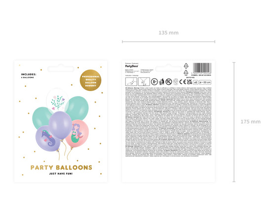 Ilmapallot Meri, 30cm, 6kpl