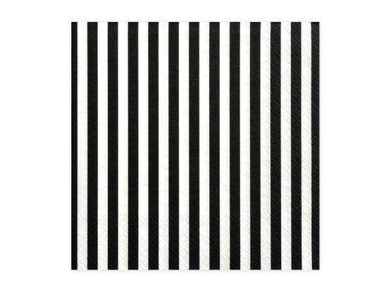 Lautasliina Mustaraita, 20kpl