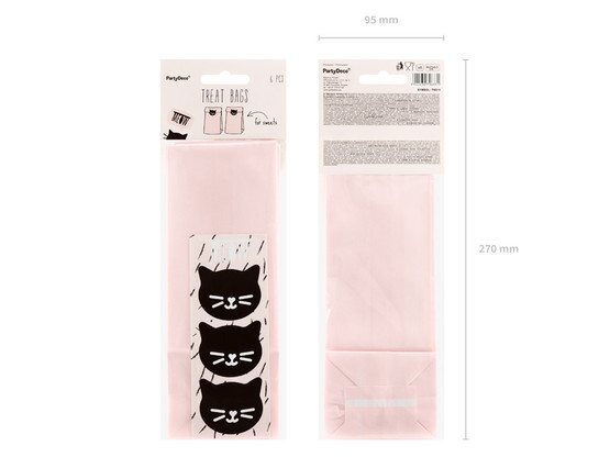 Lahjapussi Kissa, 8x18x6cm, 6kpl