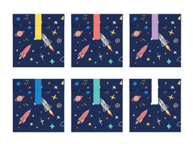 Lahjapussi Avaruus, 13x14cm, 6kpl