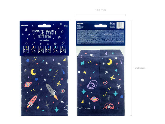 Lahjapussi Avaruus, 13x14cm, 6kpl