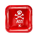 Pahvilautanen Merirosvo, 20x20cm, 6kpl