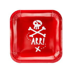 Pahvilautanen Merirosvo, 20x20cm, 6kpl