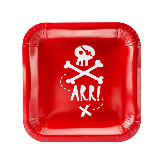 Pahvilautanen Merirosvo, 20x20cm, 6kpl