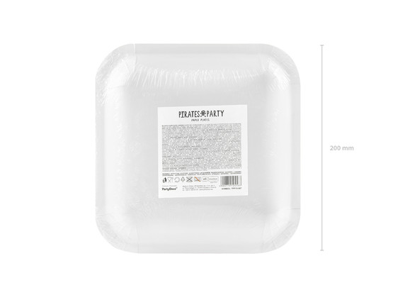 Pahvilautanen Merirosvo, 20x20cm, 6kpl