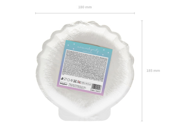 Pahvilautaset Simpukka, 6kpl