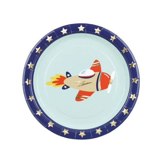 Pahvilautanen Lentokone, 18cm, 6kpl