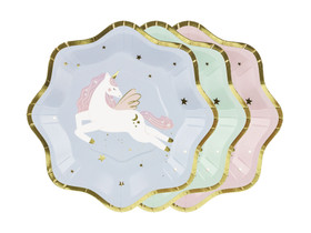 Pahvilautanen Yksisarvinen, 18cm, 6kpl