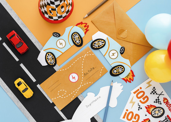 Kutsukortti Kilpa-auto, 6kpl