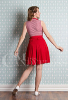 Punaruutu playsuit, shortsihaalarit