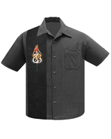 Hiilenharmaa keilapaita. Route 66 Pin-Up Paneeli