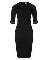 Foxy, musta hihallinen kynämekko, uusi syksy/ talvimallisto!