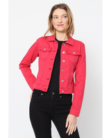 Vadelmanpunainen farkkutakki, pluskoot