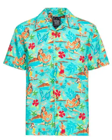 Hawaii, hula hou vihreä kauluspaita