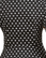  Musta vintage tyylinen Polka dot pusero leveillä kauluksilla.