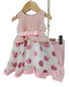 Tyttöjen vaaleanpunainen polka dot mekkosetti