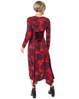 Lottie. Pitkä punamusta bohotyylinen mekko