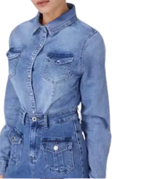  Vartalonmyötäinen Farkkupaita, slim fit